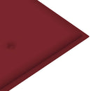vidaXL tömör tíkfa rakásolható kerti pad párnával 128,5 cm