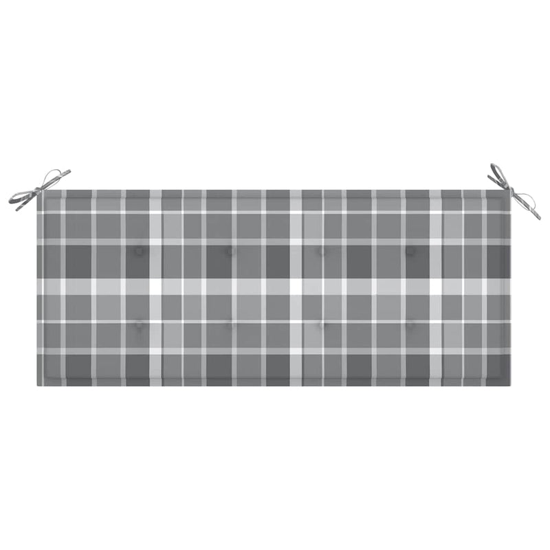 vidaXL tömör tíkfa rakásolható kerti pad párnával 128,5 cm