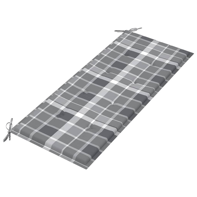 vidaXL tömör tíkfa rakásolható kerti pad párnával 128,5 cm