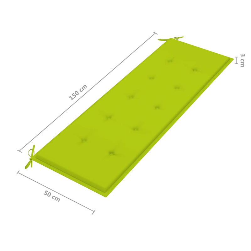 vidaXL tömör tíkfa rakásolható kerti pad párnával 159 cm