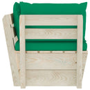 vidaXL impregnált lucfenyő kerti raklap sarokkanapé párnákkal