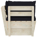 vidaXL impregnált lucfenyő kerti raklap sarokkanapé párnákkal