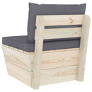 vidaXL impregnált lucfenyő kerti raklap középső kanapé párnákkal