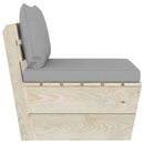 vidaXL impregnált lucfenyő kerti raklap középső kanapé párnákkal