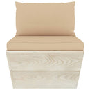 vidaXL impregnált lucfenyő kerti raklap középső kanapé párnákkal