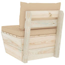 vidaXL impregnált lucfenyő kerti raklap középső kanapé párnákkal