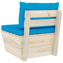 vidaXL impregnált lucfenyő kerti raklap középső kanapé párnákkal