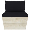 vidaXL impregnált lucfenyő kerti raklap középső kanapé párnákkal