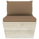 vidaXL impregnált lucfenyő kerti raklap középső kanapé párnákkal