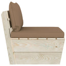 vidaXL impregnált lucfenyő kerti raklap középső kanapé párnákkal