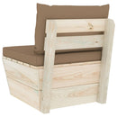 vidaXL impregnált lucfenyő kerti raklap középső kanapé párnákkal