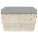 vidaXL impregnált lucfenyő kerti raklapzsámoly párnával