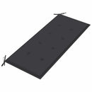vidaXL tömör akácfa kerti pad párnával 120 cm