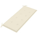 vidaXL tömör akácfa kerti pad párnával 120 cm