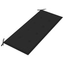 vidaXL tömör akácfa kerti pad párnával 120 cm
