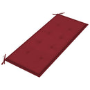 vidaXL tömör akácfa kerti pad párnával 120 cm