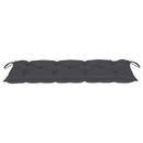 vidaXL tömör akácfa kerti pad párnával 120 cm