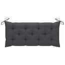 vidaXL tömör akácfa kerti pad párnával 120 cm