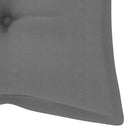 vidaXL tömör akácfa kerti pad párnával 120 cm