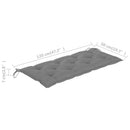 vidaXL tömör akácfa kerti pad párnával 120 cm