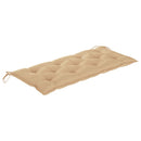 vidaXL tömör akácfa kerti pad párnával 120 cm