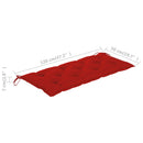 vidaXL tömör akácfa kerti pad párnával 120 cm