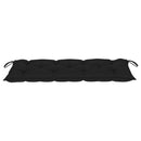 vidaXL tömör akácfa kerti pad párnával 120 cm