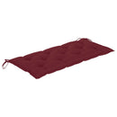 vidaXL tömör akácfa kerti pad párnával 120 cm
