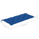 vidaXL tömör akácfa kerti pad párnával 120 cm