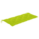 vidaXL tömör akácfa kerti pad párnával 120 cm