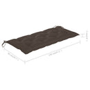vidaXL összecsukható bambusz kerti pad párnával 118 cm
