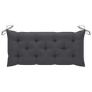 vidaXL bambusz kerti pad párnával 120 cm