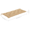vidaXL bambusz kerti pad párnával 120 cm