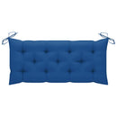 vidaXL bambusz kerti pad párnával 120 cm