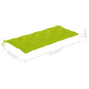 vidaXL bambusz kerti pad párnával 120 cm