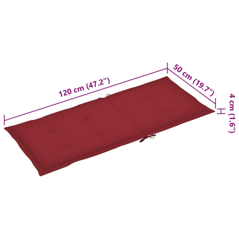 vidaXL bambusz hintaszék párnával