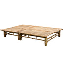 vidaXL kétszemélyes bambusz napozóágy párnákkal