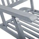 vidaXL tömör akácfa kültéri napozószék lábtartóval és párnával