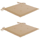 vidaXL 2 db tömör akácfa kültéri étkezőszék párnával