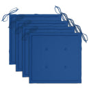 vidaXL 3 db tömör akácfa kültéri étkezőszék párnával