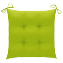 vidaXL 3 darab tömör akácfa kültéri étkezőszék párnával