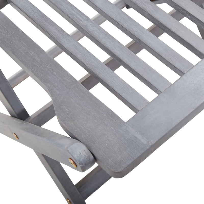 vidaXL 2 db összecsukható tömör akácfa kültéri szék párnával