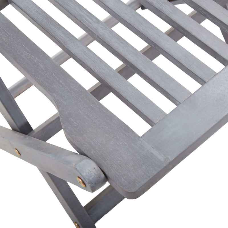 vidaXL 4 db összecsukható tömör akácfa kültéri szék párnával