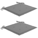 vidaXL 2 db-os összecsukható szék párnákkal, tömör akácfából