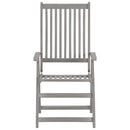 vidaXL 2 db dönthető tömör akácfa kerti szék párnákkal