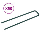 vidaXL 50 db U-alakú vas műfű rögzítő tüske