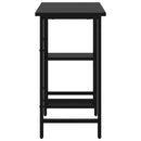 vidaXL fekete MDF és fém számítógépasztal 80 x 40 x 72 cm