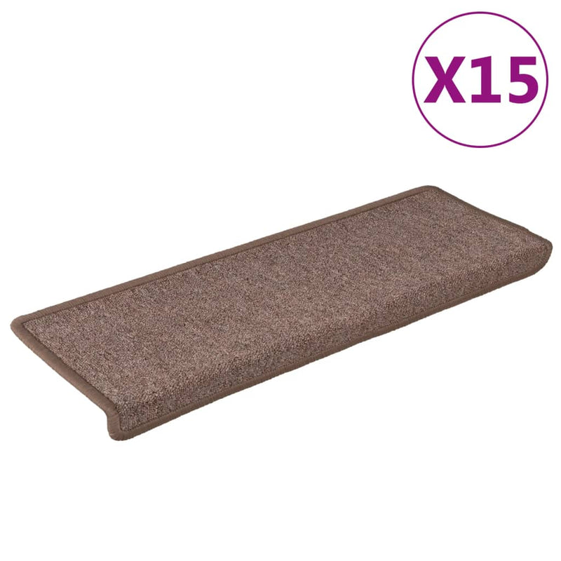 vidaXL 15 db barna lépcsőszőnyeg 65x21x4 cm