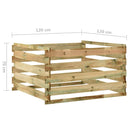 vidaXL lécezett impregnált fenyőfa kerti komposztáló 120x120x70 cm