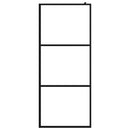 vidaXL fekete zuhanyfal átlátszó ESG üveggel 90 x 195 cm